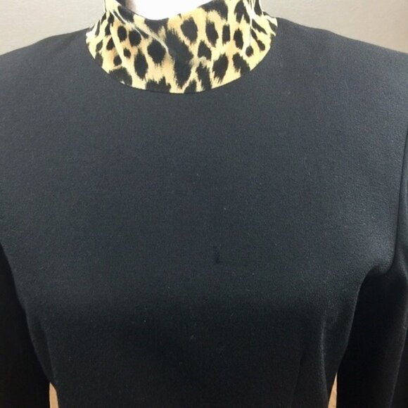 Vintage 90’s Depeche Mode Leopard Black Dress - Picture 4 of 12